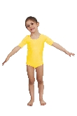 BODY DANZA LYCRA MEZZA MANICA GIALLO BABY